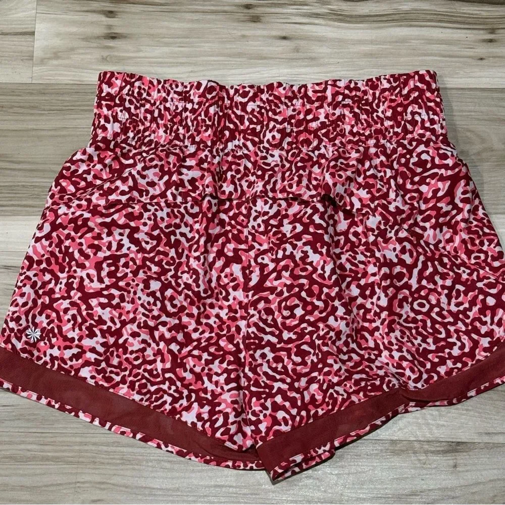 Athleta Mesh Racer Run High Rise 3 Inch Shorts Women’s Small